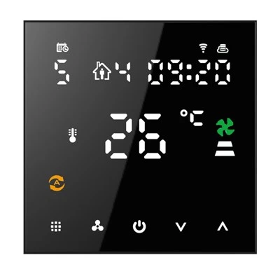 Värviline puutetundlik FCU ​​termostaat