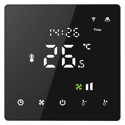 Õhuke stiilis ventilaatori mähise üksuse termostaat